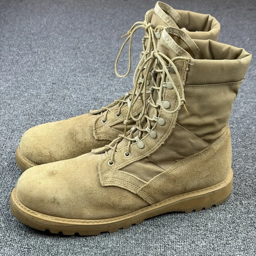 Rocky 789 Army Combat Boots Sz 15 N Tactical Military Tan Hot Weather USA Vibram
